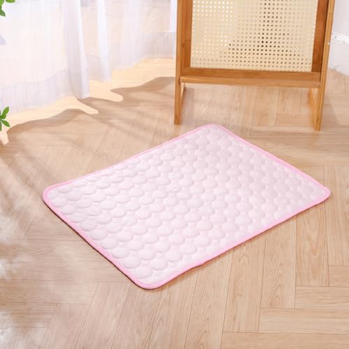 Berisyios Emma Love Kühlmatte, Kühlkissen für Haustiere, Cooling Sleep Decke Schlafhimmel, Kühlmatratze für Haustiere, Eiskissen mit sommerlichem Kältegefühl (Rosa, L（70×55 cm）) von Berisyios