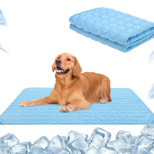 Berisyios KüHlmatte füR Hunde SelbstküHlend, KüHlmatte füR Hunde, Sommerschlafbett KüHl Hundedecke (Blau, XXL（150 * 100cm）) von Berisyios