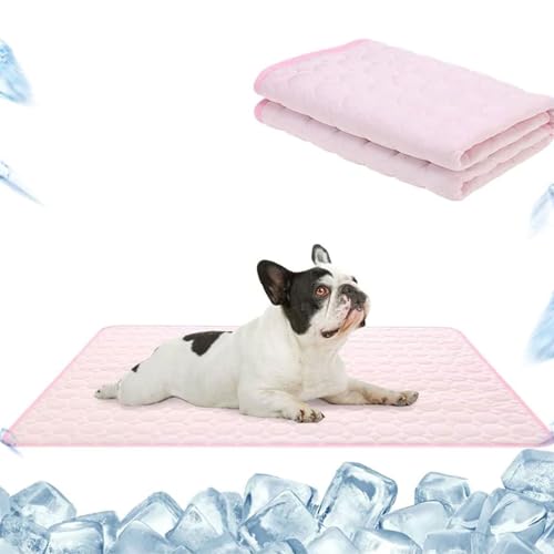 Berisyios KüHlmatte füR Hunde SelbstküHlend, KüHlmatte füR Hunde, Sommerschlafbett KüHl Hundedecke (Rosa, XXL（150 * 100cm）) von Berisyios