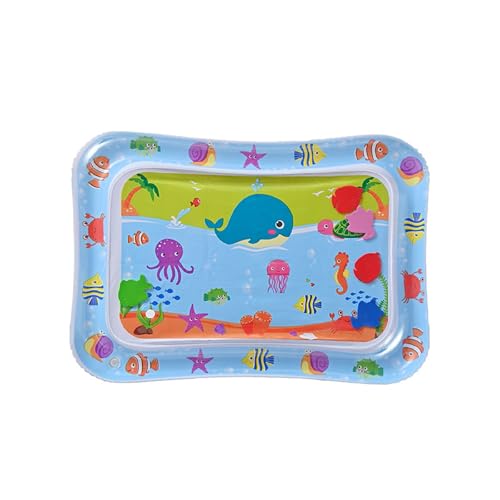 Berisyios Wasserspielmatte FüR Katzen, Cat Water Mat, Spielmatte mit Meeresmotiv, Katzen-Wasserspielmatte, Haustier-Wasser-Sensormatte, Sensorische Wasserspielmatte (Quadratischer Cartoon-Wal) von Berisyios