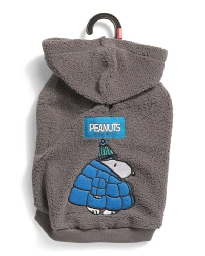 Peanuts Hundebekleidung, Snoopy Weihnachts-Sweatshirt, Kapuzenpullover, blauer Puffermantel, Größe S von Berkshire Blanket & Home Co