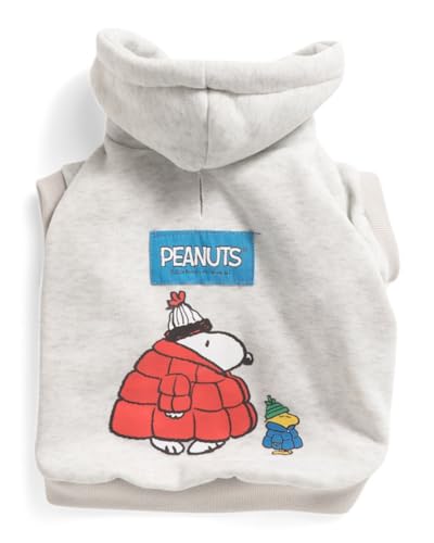 Peanuts Hundebekleidung, Snoopy Weihnachts-Sweatshirt, Kapuzenpullover, roter Puffermantel, Größe S von Berkshire Blanket & Home Co