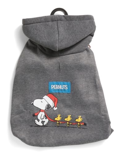 Peanuts Snoopy Weihnachts-Sweatshirt mit Kapuze (3 Woodstocks & roter Schal, Größe M) von Berkshire Blanket & Home Co