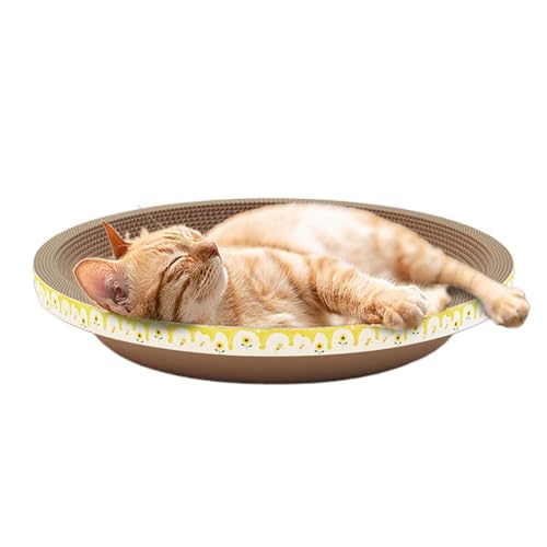 Berriphonia Cat Scratch Bowl | Karton Kratzpadkissen Schüssel Katze Kratzmatte | Dicke Kratzfeste Katzen - -Bett -Katzenkratzermatte für Möbelschutz, Katzen Kätzchen Training Spielzeug von Berriphonia