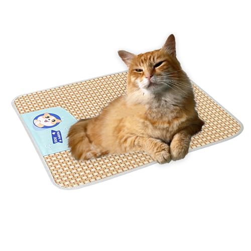 Berriphonia Kühlmatte für Hunde, Kühlmatte für Katzen – selbstkühlende Polster aus Rattan, Kühlmatte für Hunde aus Rattan, Kühlmatte Berriphonia Kühlmatte für Hunde, Kühlmatte für Katzen – selbstkühlende Polster aus Rattan, Kühlmatte für Hunde aus Rattan, Kühlmatte von Berriphonia