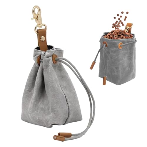 Berriphonia Leckerlibeutel für Hunde, Leckerlibeutel für das Haustiertraining | Canvas-Leckerli-Tasche für das Hundetraining - Snacktasche mit Kordelzug und Metallhaken, wasserdichte Trainingstasche Berriphonia Leckerlibeutel für Hunde, Leckerlibeutel für das Haustiertraining | Canvas-Leckerli-Tasche für das Hundetraining - Snacktasche mit Kordelzug und Metallhaken, wasserdichte Trainingstasche von Berriphonia