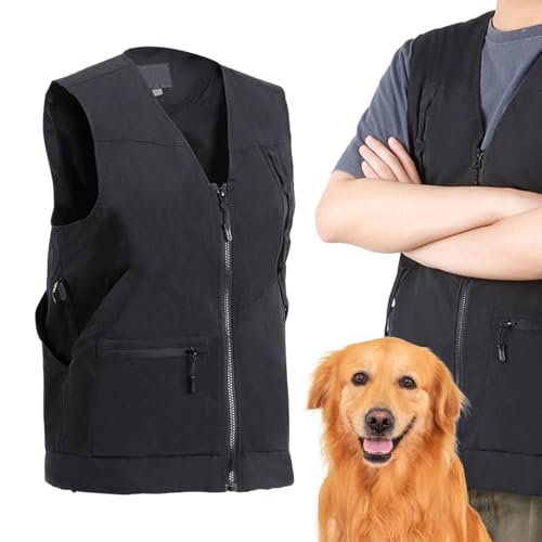 Button Design Dog Trainer Clothes – Schutzweste für Hundeführer | Trainingsjacke für Haustiere aus Polyester für Hundetraining, Jagd, Angeln und Sport von Berriphonia