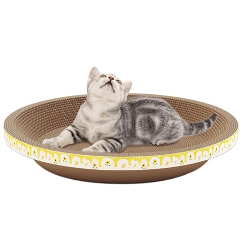 Berriphonia Cat Scratch Bowl | Karton Kratzpadkissen Schüssel Katze Kratzmatte | Dicke Kratzfeste Katzen - -Bett -Katzenkratzermatte für Möbelschutz, Katzen Kätzchen Training Spielzeug von Berriphonia