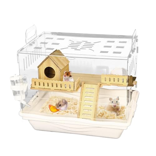 Clear Hamster Cage | Transparenter PET -Beobachtungskäfig | Rennmäuerunterkünfte, atmungsaktive kleine Heimzubehör für Liebhaber, Familien, Familien von Berriphonia