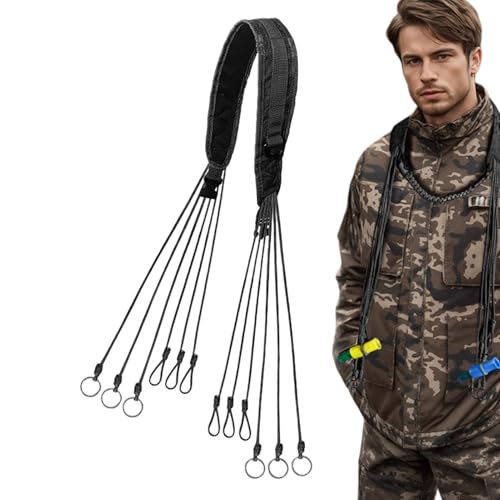 Jagdzubehör mit 12 Ringen – Paracord-Lanyard für Entenruf im Freien | Jagdzubehör mit verstellbarem Schultergurt für Eichhörnchen, Gänse, Vögel, Truthähne und Wasservögel von Berriphonia