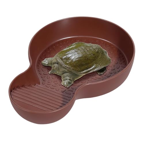 Tortoise Water Bowl | Anti-Schlupf-Schildkrötenbadet Pool | Aquariumschmuck, Schildkrötenzubehör, Schlangenwasserschale Für Gecko, Schlange, Schildkröte, Bärtiges Drachenbad von Berriphonia