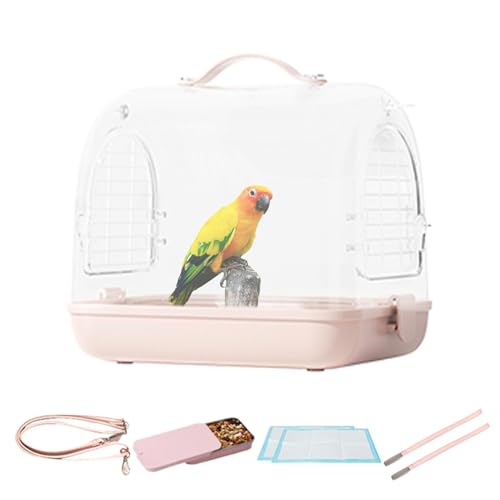 Vogelträger - Tragbarer transparenter Pet Carrier -Rucksack, Bird -Rucksack | Abnehmbare atmungsaktive Vogelverkehrstasche, Cockatiel -Reisezubehör für Conures Shotet Lovebirds 10.83x8.66x9.45 Zoll von Berriphonia