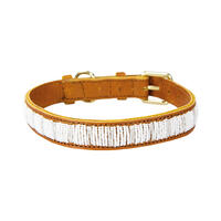 Plakkies Hunde-Lederhalsband [Coconut - 30 - 36 cm] von Bertify GmbH