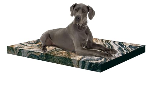 Bertoni Orthopädische Hundematratze, 110 x 80 x 7 cm, Memory-Schaum, Abnehmbarer Bezug, Grau-Orange (XL-80x55x7, Montana) von Bertoni