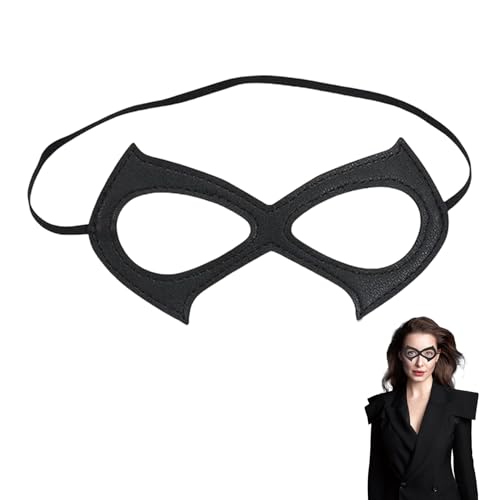 Schwarze Katze Maske Schwarz Halloween Maske Damen,Erwachsene Mask,Katzen Masken,Katzenmaske,Halbe Katzenmasken,Halloween Karneval Ledermaske Party Ball für Damen Frauen Mädchen Cosplay von Besmrpg