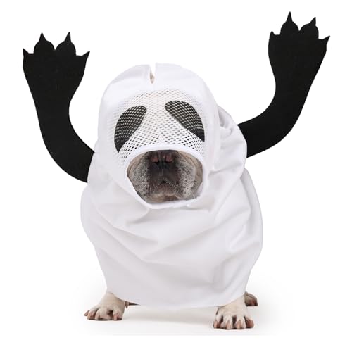 Besreey Haustier-Geisterkostüm,Geisterhundekostüm, Halloween-Hundekostüme, Einzigartiges Halloween-Geisterhundekostüm, kreative Geisterkostüme für Hunde und Katzen Besreey Haustier-Geisterkostüm,Geisterhundekostüm, Halloween-Hundekostüme, Einzigartiges Halloween-Geisterhundekostüm, kreative Geisterkostüme für Hunde und Katzen von Besreey