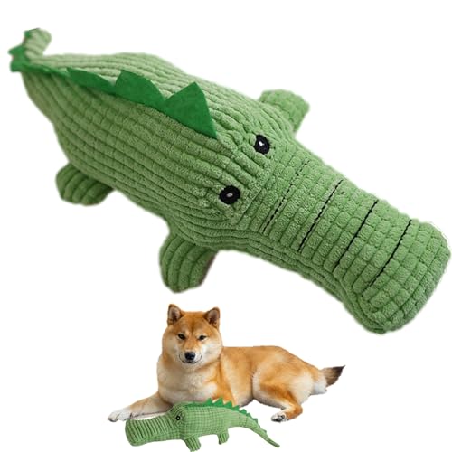 Besreey Hundespielzeug Quietschpuppe | Plüsch Haustier Alligator Kauspielzeug - Bissfestes Plüsch Sound Making Toy, Interaktives Hund Kauspielzeug Welpen Lindert Zähne von Besreey
