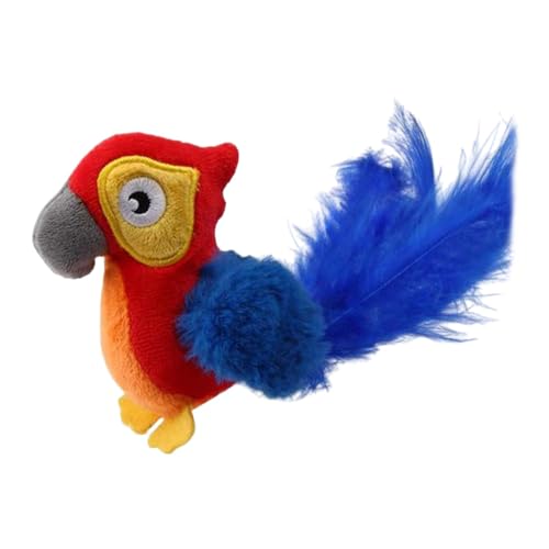 Besreey Innenkatze Spielzeug Chirping Bird, Sound Bird Cat Toy - Plüsch Chirping Bird Pet Interactive Toy - Realistische Tierstatue -Simulations -Schwung -Figur, um Langeweile in Innenräumen für von Besreey