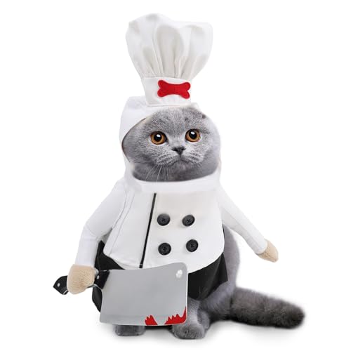 Besreey Katzen Halloween Kostüme | Katzenkostüm Kochoutfit - Verstellbare Katzenkostüme Für Kleine Mittelgroße Große Hunde Festlichkeiten Geburtstagspartys Besreey Katzen Halloween Kostüme | Katzenkostüm Kochoutfit - Verstellbare Katzenkostüme Für Kleine Mittelgroße Große Hunde Festlichkeiten Geburtstagspartys von Besreey