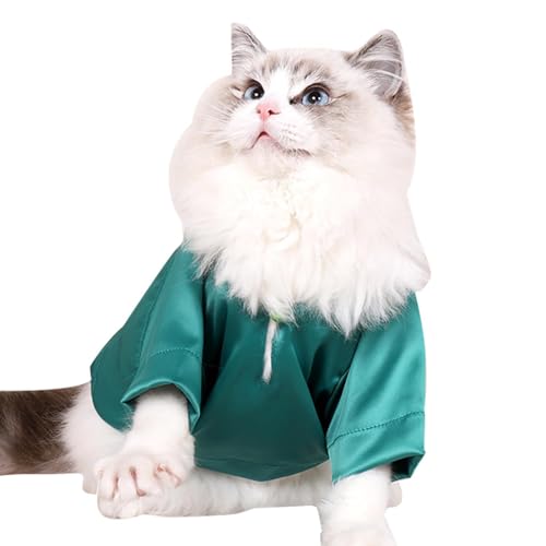 Besreey Katzen-Kostüm, Hemd für Katze | Stilvolles Katzen-Shirt, formelles Outfit für Kätzchen-Modebekleidung | Atmungsaktive und leichte Katzenkleidung, bequemer Katzenmantel für Hauskatzen von Besreey