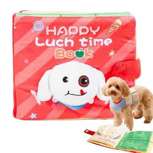 Besreey Puzzlespielzeug für Haustiere,Hundebuchspielzeug,Hundeschnüffelplüsch - Hund Lunch Box Buch Hund Leckerli Puzzle, Hund Fütterung Matte Interaktives Spielzeug Plüsch Für Haustier Liefert Für von Besreey