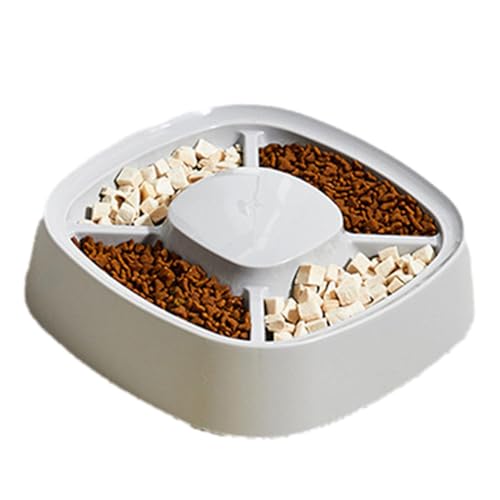 Besreey Slow Feeder Katzennapf, Slow Feeder für Katzen - Auslaufsichere Slow Bowl mit erhöhtem Rand,Lustiger interaktiver Katzen-Puzzle-Futterspender, Welpentraining für Kätzchen, die schnell fressen, von Besreey