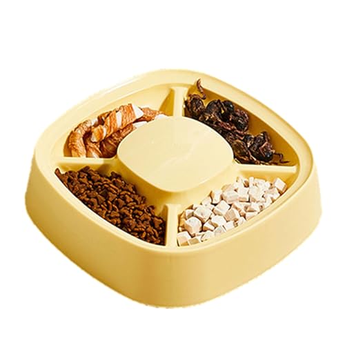 Besreey Slow-Food-Napf, Slow-Feeder-Katzennapf | Auslaufsicherer Slow Feeder für Haustiere mit höheren Kanten - Lustiger interaktiver Katzen-Puzzle-Futterspender, Welpentraining für Kätzchen, die von Besreey