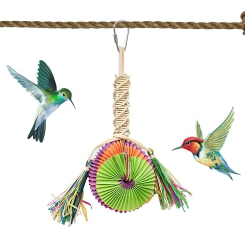 Besreey Vogelkauenspielzeug, Papageienkauspielzeug - Pädagogische Kauen -Kleiderbügel -Sittiche -Trainingsspiele - Wear-resistente Vogelspielplatz Shotes zerkleinertes Papier für Sardellen Cockatiel von Besreey