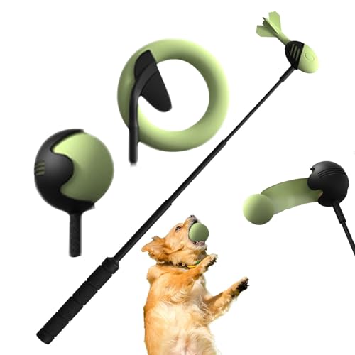 Besreey Welpenspielzeug-Ballwerfer, Haustier-Tennisballwerfer - Interaktiver Hundespielzeug-Werfer - Anti-Rutsch-Griff Welpen-Ball-Wurfstab, Haustier-Spielzeug-Ballwerfer einziehbar für große Hunde von Besreey