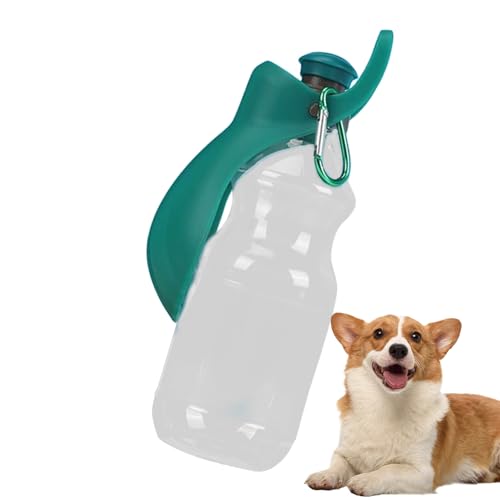 Hunde-Wasserflaschen zum Spazierengehen, tragbarer Haustier-Wasserspender mit faltbarem Trinkbecher, auslaufsicher, 450 ml Hunde-Wasserflasche für Outdoor-Wandern, Reisen Besreey von Besreey