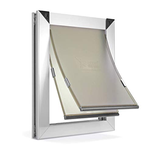 Best Dog Door Robuste Aluminium-Hundetüren für Außentüren, Hundeklappe Tür – 2019 Design mit Einzel- oder Doppelklappe in 4 Größen, Medium von Best Dog Door