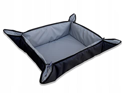 Best For Pets Hundebett Hundekissen Hundematte Zweiseitig Wasserdicht Tierbett Katzenbett (Blau-schwarz, 70x60) von Best For Pets