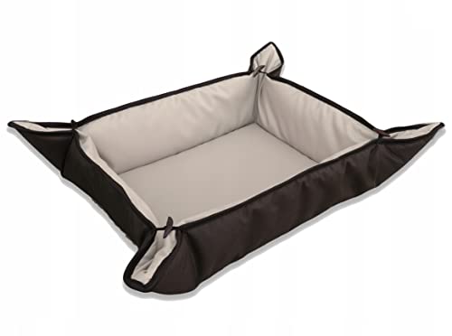 Best For Pets Hundebett Hundekissen Hundematte Zweiseitig Wasserdicht Tierbett Katzenbett (Creme-braun, 70x60) von Best For Pets