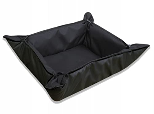 Best For Pets Hundebett Hundekissen Hundematte Zweiseitig Wasserdicht Tierbett Katzenbett (Schwarz, 70x60) von Best For Pets