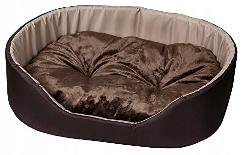 Best For Pets Hundebett Tierbett Katzenbett (Braun, 58x47) von Best For Pets