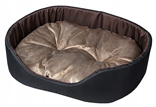 Best For Pets Hundebett Tierbett Katzenbett (Schwarz-braun, 58x47) von Best For Pets