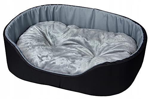 Best For Pets Hundebett Tierbett Katzenbett (Schwarz-grau, 58x47) von Best For Pets