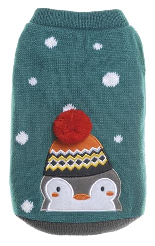 Best Friend - Pinguin Hundepullover Perfekt für Weihnachten Warmer Hundepullover mit elastischem Beinabschluss und halben Ärmeln | Rückenlänge 25 cm von Best Friend