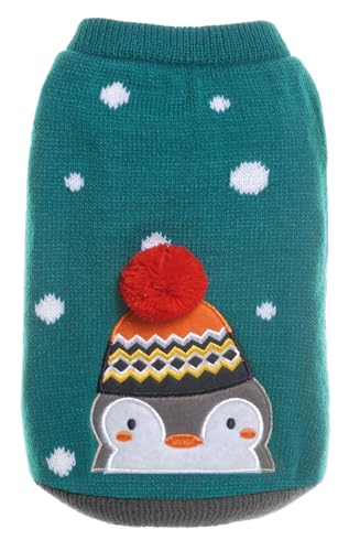 Best Friend - Pinguin Hundepullover Perfekt für Weihnachten Warmer Hundepullover mit elastischem Beinabschluss und halben Ärmeln | Rückenlänge 35cm von Best Friend