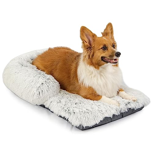 Best Friends by Sheri Bolster Nap Mat - Hundematte mit Polsterrand für Hundebox - waschbar - Frostgrau - 76 x 48 cm von Best Friends by Sheri