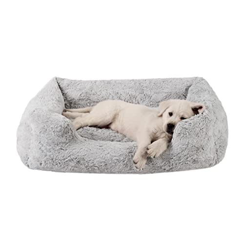 Best Friends by Sheri Soothe & Snooze Lounge Lux - Hundebett - Memory-Foam - rechteckig/waschbar - Grau - M 76 x 51 cm von Best Friends by Sheri