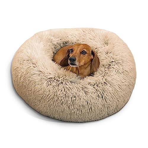 Best Friends by Sheri The Original Calming Donut - Beruhigendes Haustierbett für Katzen & Hunde - maschinenwaschbar - Taupe - 58 x 58 cm - S von Best Friends by Sheri