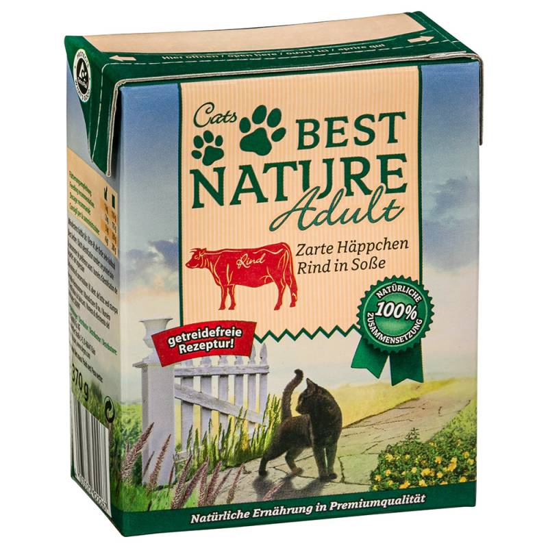 Best Nature Adult Cat 8 x 370 g - Rind in Soße von Best Nature