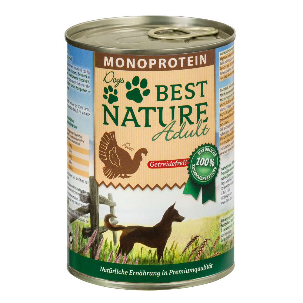 Best Nature Adult Dog Monoprotein 6 x 400 g - Pute von Best Nature