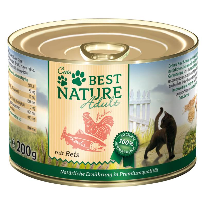 Best Nature Cat Adult 6 x 200 g - Lachs, Huhn & Reis von Best Nature