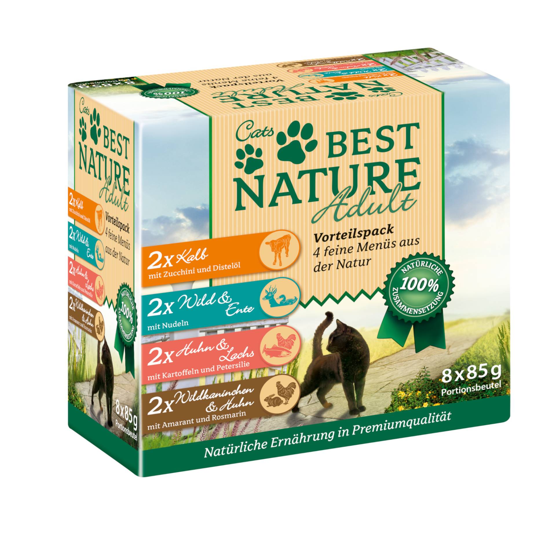 Best Nature Cats Multipack Pouches Mix of 4 - 8 x 85 g Best Nature Cats Multipack Pouches Mix of 4 - 8 x 85 g von Best Nature
