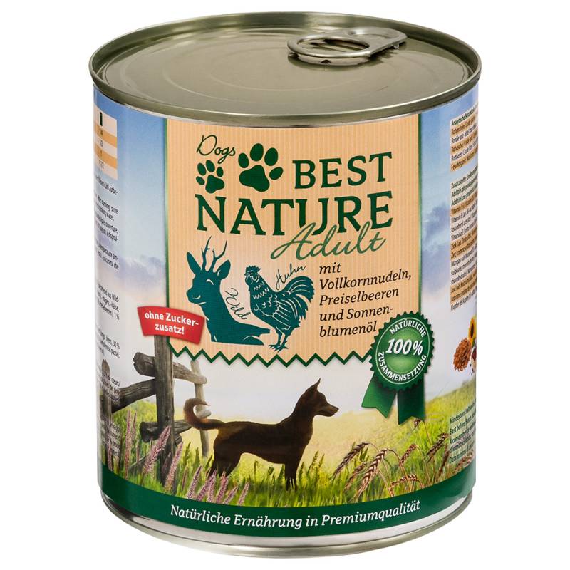 Best Nature Dog Adult 6 x 800 g - Wild, Huhn & Nudeln von Best Nature