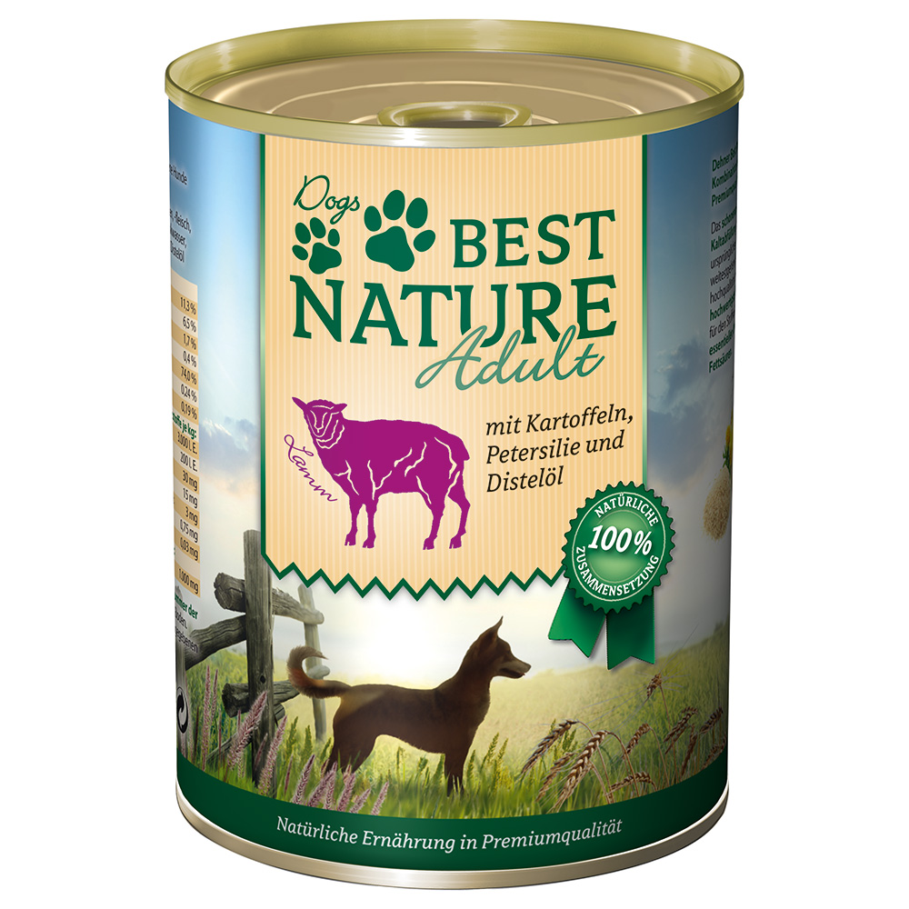 Sparpaket Best Nature Dog Adult 12 x 400 g - Lamm, Kartoffeln & Petersilie von Best Nature