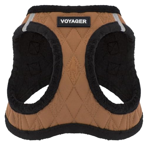 Voyager Step-In Plüsch Hundegeschirr, weicher Plüsch, Step In Vest Geschirr für kleine und mittelgroße Hunde von Best Pet Supplies - Beige Plüsch, M (Brustumfang: 40,6-45,7 cm) von Best Pet Supplies