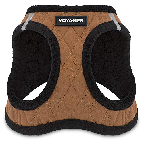 Voyager Step-In Plüsch Hundegeschirr, weicher Plüsch, Step In Vest Geschirr für kleine und mittelgroÃŸe Hunde von Best Pet Supplies - Beige Plüsch, S (Brustumfang: 36,8-40,6 cm) von Best Pet Supplies